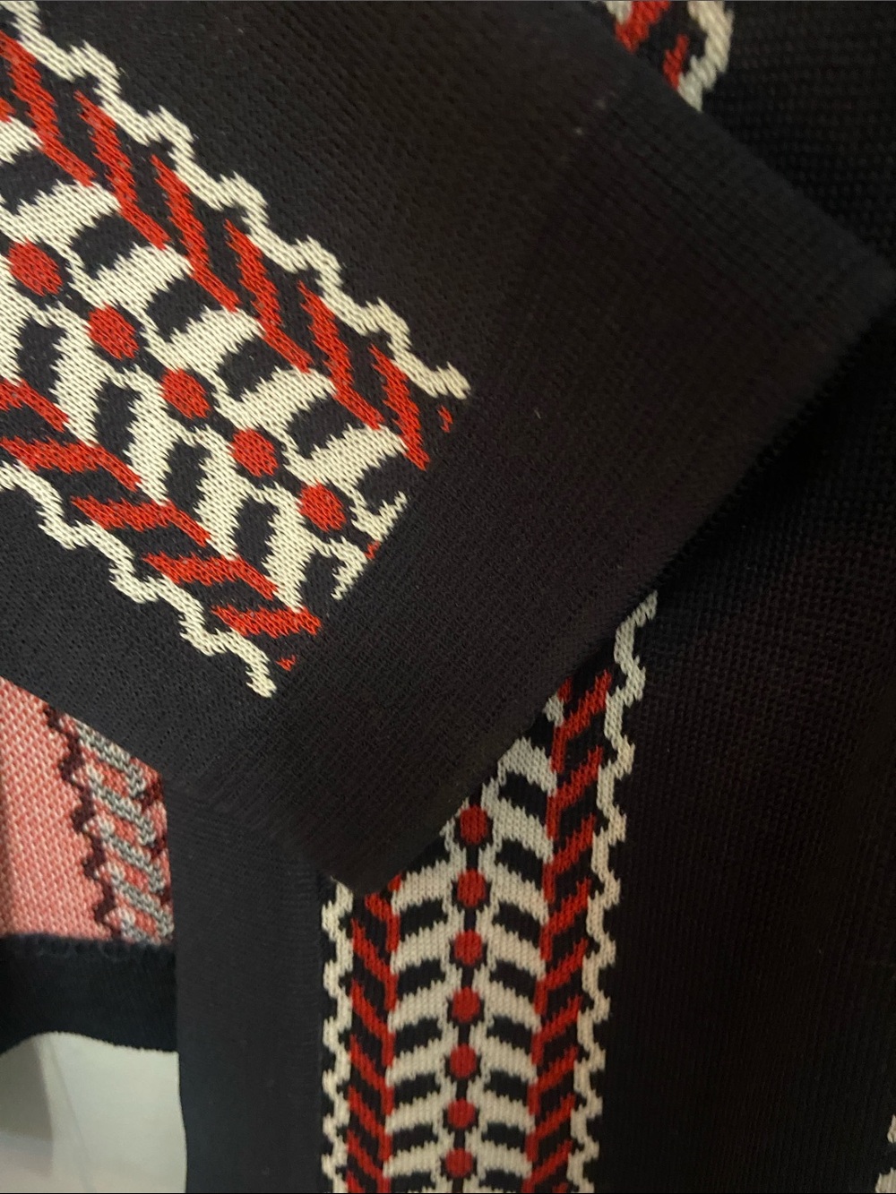 Ming Wang Black Red White Striped Open Blazer acrylic blend - Picture 5 of 7
